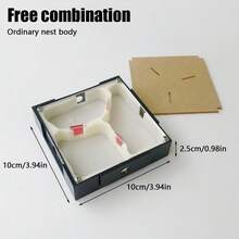 无限扩展蚂蚁农场 亚克力蚁巢（带喂食区） 石膏宠物蚁丘工坊 蚁屋 保湿水塔 儿童教育蚂蚁饲养箱和工坊 送给崭露头角的昆虫学家的完美礼物 - 彩色 - 查看 3