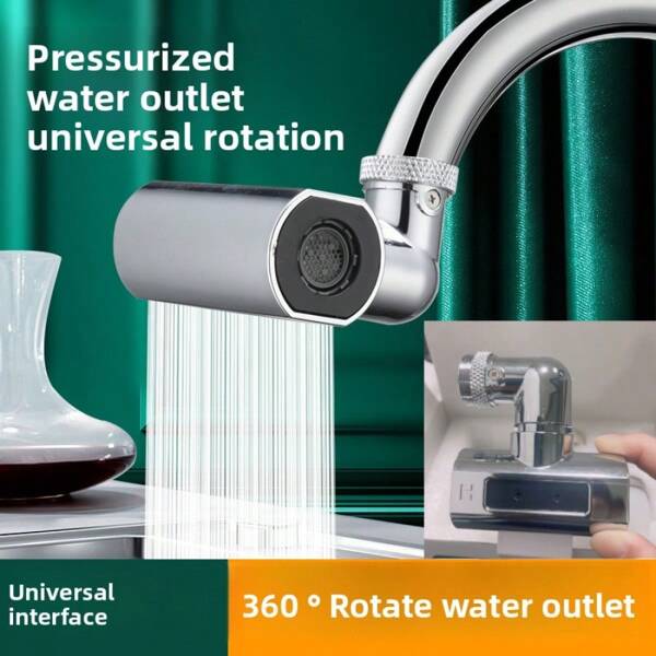 1pc 4-Mode Swivel Kitchen Faucet With Anti-Splash Aerator, Durable ABS & Metal Combo, Ideal For Smart Home & Kitchen