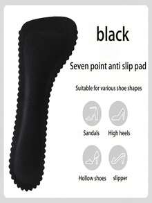 1 双女士高跟鞋鞋垫，3/4 长度鞋垫，适用于高跟鞋、平底鞋、凉鞋，防滑、超薄透气吸汗自粘鞋垫