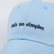 MOOND Dadhat Unisex Premium Casual Cotton Cap Happy In Simple - Màu xanh nhạt - Xem 2