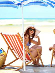 1 件装沙滩伞锚重型户外伞底座，适用于所有沙滩伞，伞架非常适合强风