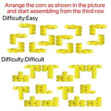 3D Printed Creative Corn Cubic Puzzle Brain Teaser Toy, Decompression Assembling Toy For Teens & Office Workers, Interlocking Corn Kernel Pieces Exercising Brain Power, Interesting Gift For Friends - Corn Cubes - View 7