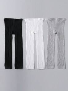 3条装女童九分钱打底裤，百搭简约设计，适合所有季节