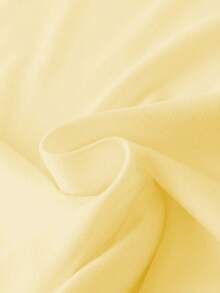 咖啡俱乐部字母印花大码休闲宽松短袖T恤，适合夏季，图案T恤，女款大码，上衣，夏季上衣，度假装，旅行装备，沙滩风，简约度假装 - 黃色 - 查看 3