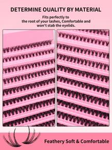 200 racimos de pestañas, pestañas postizas individuales de 30D de longitud única con rizado completo y apariencia natural - Amigable para principiantes y reutilizable, racimos de pestañas, pestañas individuales, pestañas postizas