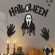 Halloween Nonwoven Fabric Wall Sticker Set, Carnival Night Background Wall Party Decorations Props