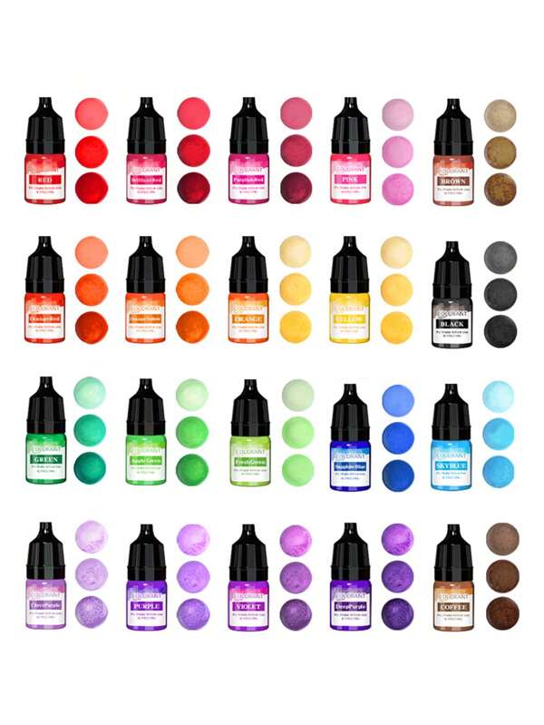 10 Farben/20 Farben Kerzenfarbstoff-Flüssigkeit für DIY handgeferbigte Seife Färbung Kerzenherstellung Farbpigment