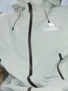 CAMEL CROWN Men's Hooded Soft Shell Waterproof Raincoat, Lightweight Warm Windbreaker Jacket - Clear Mist Green - View 3