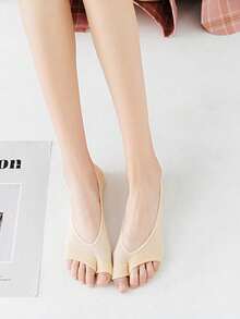3 Pairs Summer New Thin Mesh Open Toe Two-Toe Non-Slip Women Invisible Socks Shallow Ankle Socks - Multicolor - View 4