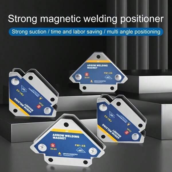 4 pièces de supports magnétiques de soudage de rechange, aimant de soudure multi-angles, fixateur de soudure, supports magnétiques de soudure puissants pour outils et équipements de travail des métaux à angles de 45°, 90° et 135°