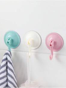1pc Super Strong Suction Cup Hook, No Drill Bathroom Kitchen Seamless Wall Adhesive Hook, Reusable Wall Mounted Hook, Vacuum Seamless Suction Cup Hook, Kitchen Strong Suction Cup Hook, Bathroom Strong Vacuum Suction Cup Hook, Kitchen/Door/Wall/Glass Wall No Drill Heavy Duty Suction Cup Hook - Multicolor - View 8