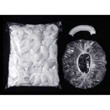 1包100套一次性保鲜膜套装和一次性浴帽套装家用保鲜碗盖PE保鲜膜100/50片一次性保鲜膜，一次性保鲜膜家用厨房冰箱剩饭水果食品塑料密封保鲜罩