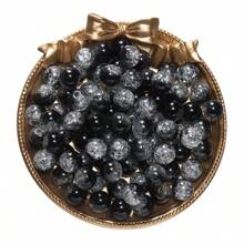 50pcs 8mm Halloween Festival Double Color Crack Beads Black Orange Purple Straight Hole Beads DIY Bracelet, Necklace, Ring, And Phone Rope Spacer Beads Accessories Beads