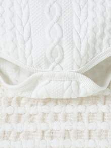 Conjunto de ropa informal de alta calidad de 3 piezas para bebé niño: body bordado con parches de punto, pantalón de puño acanalado y outfit casual cómodo