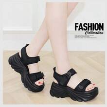 Women Platforms & Wedge Sandals - Black - View 4