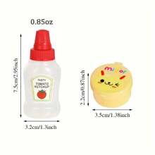 8/12个迷你便携式酱料容器，日式沙拉酱，番茄酱调味罐