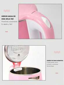 [SE BELLA] Hervidor eléctrico/tetera electrica,jarra electrica hervir agua, 2.3L de gran capacidad, apagado automático inteligente cuando el agua hierve, hervidor de acero inoxidable incorporado, protección exterior engrosada, el tacto no se escaldará, doble aislamiento, adecuado para sala de estar, cocina, uso de oficina - Azul - Ver 5