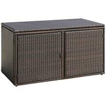 Lifezeal 88 Gallon Garden Patio Rattan Storage Container Box Bin Shelf - Brown - View 1