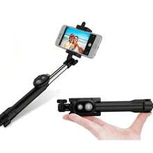 Support de perche à selfie, trépied, télécommande, support de trépied pour téléphone portable et perche à selfie, support de téléphone portable avec télécommande amovible, trépied pour smartphone, trépied pour téléphone, trépied pour téléphone portable, smartphones Android, appareil photo.
