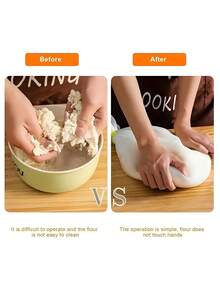 1pc Silicone Kneading Bag, Flour Mixing Bag, Multifunctional Dough Mixing Bag, Suitable For Bread, Pastry, Pizza, Tortilla, Flour Mixing, Storage, Cooking Tools - Multicolor - View 3