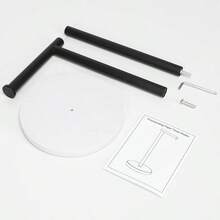 DSGSGSRSD Bath Toilet Paper Holder Stand- Modern Tissue Roll Holder Standing With Balanced Base, Rustproof Toilet Roll Holder For Bathroom/Kitchen Countertop (Matte Black, Metal Base) - Matte Black - View 7