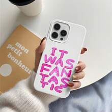 1 funda Sweet Pink Minimalist de silicona, cobertura total, antideslizante, color beige claro - Compatible con phone 16 Pro/15/14/13/12/11 - Blanco - Ver 2