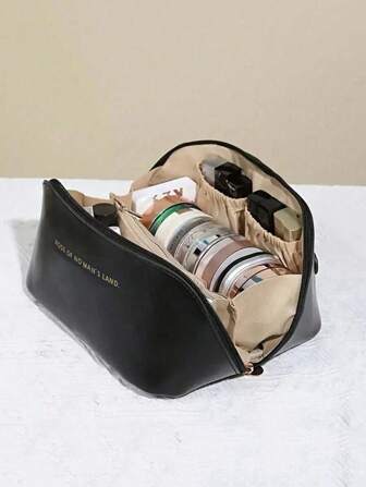 1 pieza Bolsa cosmética de alta capacidad de moda para mujer, organizador portátil de viaje
