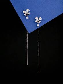 Nooxian 1 par de elegantes pendientes de cobre con diseño de mariposa y gota de agua, de estilo minimalista y versátil para mujer