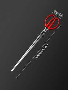 1pc长碳夹垃圾夹鳗鱼夹农村家用柴火夹不锈钢夹户外烧烤夹火钳夹柴火夹无烟煤铁夹螃蟹夹防滑不锈钢夹