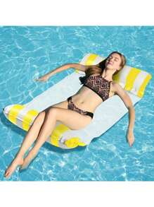 1 pieza Hamaca inflable flotante para piscina, accesorio de fiesta de verano para piscina y playa para adultos, regalo perfecto para vacaciones y relajación en la piscina