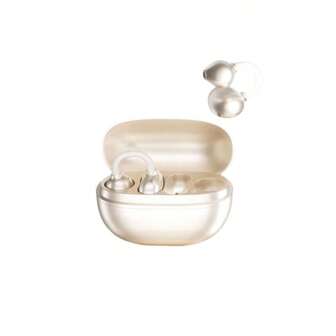 Lenovo Bluetooth-headset EA410, öppen typ, inga öronproppar, ingen smärta vid långvarig användning, 40 timmars batteritid, blixtladdning, ENC-samtalbrusreducering, dubbelt spel-/musikläge, trådlöst sportheadset, guld