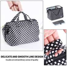 Portable Waterproof Makeup Bag - Travel Toiletry Organizer With Triple Zippered Compartments