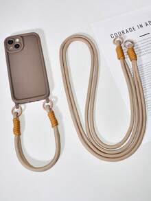 3pcs/Set Stylish Korean Black Braided Lanyard, Compatible With Apple 17 Pro Max, 14, 13, 11, XS Max, 12 Pro, 8/7/8 Plus, Versatile Shoulder Strap, Phone Case Accessories