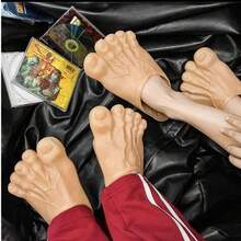 2 piezas de Nuevas pantuflas de felpa con diseño de monstruo para disfraz de Halloween, decoración para fiesta de disfraces, accesorios de cosplay para los pies - Multicolor - Ver 2