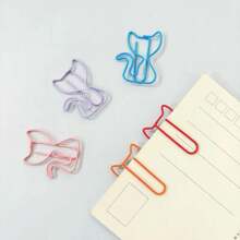 20 pièces/40 pièces Clips de reliure mignons en forme de clé de sol, fournitures de bureau créatives, pinces à papier colorées, couleur aléatoire, fournitures scolaires, rentrée scolaire