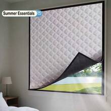 1 tấm rèm cách nhiệt viền đen làm từ vật liệu bề mặt Graphene cotton hóa dày, che phủ mọi góc cạnh của cửa sổ, cách nhiệt và giảm tiếng ồn, thích hợp cho phòng khách, nhà bếp, phòng tắm, những nơi ồn ào - màu đen - Xem 1