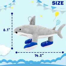 New Tung Tung Saur Plush Italian Brainrot Tralalero Tralala And Shinpanzinni Bananini Cappuccino Plush Toys,Toys For Kids On Parties, Holidays, Birthdays,Fidget Toys,Weird Stuff,Stuffed Animals - 鯊魚 - 查看 5