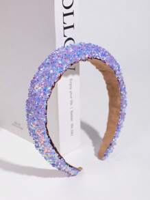 1pc Sparkling Colorful Sequin Headband, Elegant Luxury Fashion Hairband, Korea Style Hair Accessory