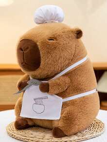 毛绒水豚玩偶，逼真动漫毛绒玩偶，可爱水豚毛绒玩具，柔软毛绒玩偶，儿童完美礼物，生日派对，圣诞节，新年，情人节，家居装饰 - 彩色 - 查看 13