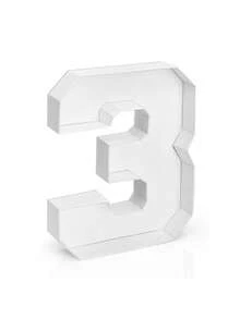 1pc 0-9 Cardboard Number, Fillable Number Candy Box, Charcoal Tray Box Letters, Gift Box Shape Tray For Chocolate Candies, Empty Gift Box Suitable For Birthday Party Gifts - White - View 15