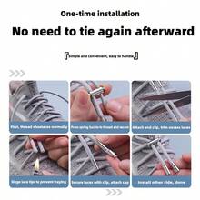 Long Elastic Shoelaces + Precision Woven Round Shoelaces Solid Color Basic Sports Shoes Laces, Suitable For Outdoor All Seasons With No Long Elastic Closure - White - View 5