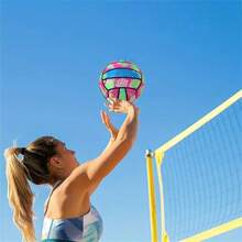 3 Stücke/1 Stück Hawaii-Stil aufblasbare Beachvolleybälle - langanhaltend PVC schwimmende Wasservolleybälle für Pool & Strand, einfach aufzublasen, leuchtende gemischte Farben, Sommer Outdoor-Sport Zubehör, Strand Accessoires, Pool Freizeit, dynamisches Design, einfaches Aufpumpen