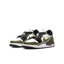 Nike AIR JORDAN LEGACY 312 LOW (GS), Tenis casuales de moda versátiles y cómodos con cordones para adolescentes - Negro, blanco y verde - Ver 3