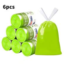 6rolls Thickened Baby Diapers Drawstring Trash Bags, Blue Heart Rabbit Cute Cartoon Home Kitchen Portable Thickened Garbage Bag,50pcs/Rolls Multi-Functional Waste Bags,Roll-Up Trash Bags,Durable Garbage Bags,Leak-Proof, Multi-Purpose,Convenient Cleanup,Drawable And Liftable Design,Suitable For Kitchen,Bathroom,Dormitories,Baby Bedroom And Home Use. - Multicolor - View 14