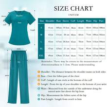 Nurse Medical Uniform High Quality Pet Grooming Care Workwear Set Scrubs Operating Room Surgical Gown Short Sleeve Elastic Pants - 42025zt-皇家藍 - 查看 4