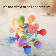 Manhattan Atomic Ball - Colorful Rattle & Grip Training Toy For Youngsters Early Education, Perfect Halloween Gift With Random Tentacle Colors