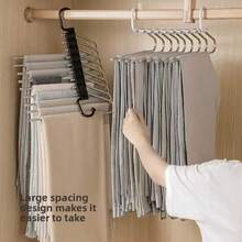 Foldable Multi-Layer Pants Scarf Tie Storage Rack Multi Functional Folding Wardrobe Pants Storage Tool For Home Use, No Trace Anti Slip Storage Rack - Multicolor - View 7