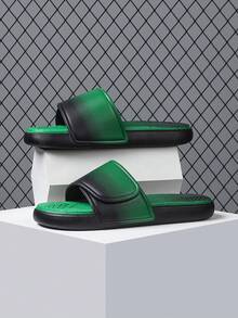 Men's Slippers, Thick Sole Non-Slip Outdoor Sandals, Soft Bottom Casual Comfort Slide House Slippers, Plus Size