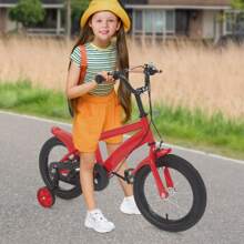 Bici per bambini 12 pollici, 12 pollici, bici per bambini per bambine e bambini, da 3 a 6 anni, bici regolabili con rotelle di allenamento, cuscino in schiuma