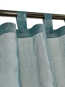 Transparent Curtain With Fine Stripes (1 Piece), Size 140*260 Cm, Lightweight And Breathable, Decorated With Silver Threads, Soft Light Incidence, Suitable For Living Room, Bedroom, Balcony And Other Living Areas - 綠色 - 查看 2